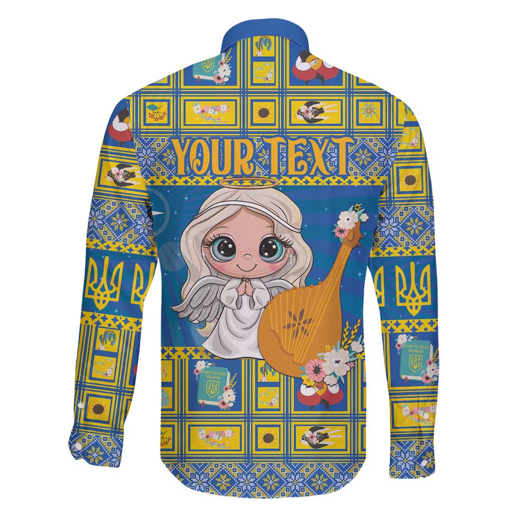 Personalized Ukraine Christmas Family Matching Long Sleeve Bodycon Dress and Hawaiian Shirt Star of Bethlehem With Angle Funny - Wonder Print Shop