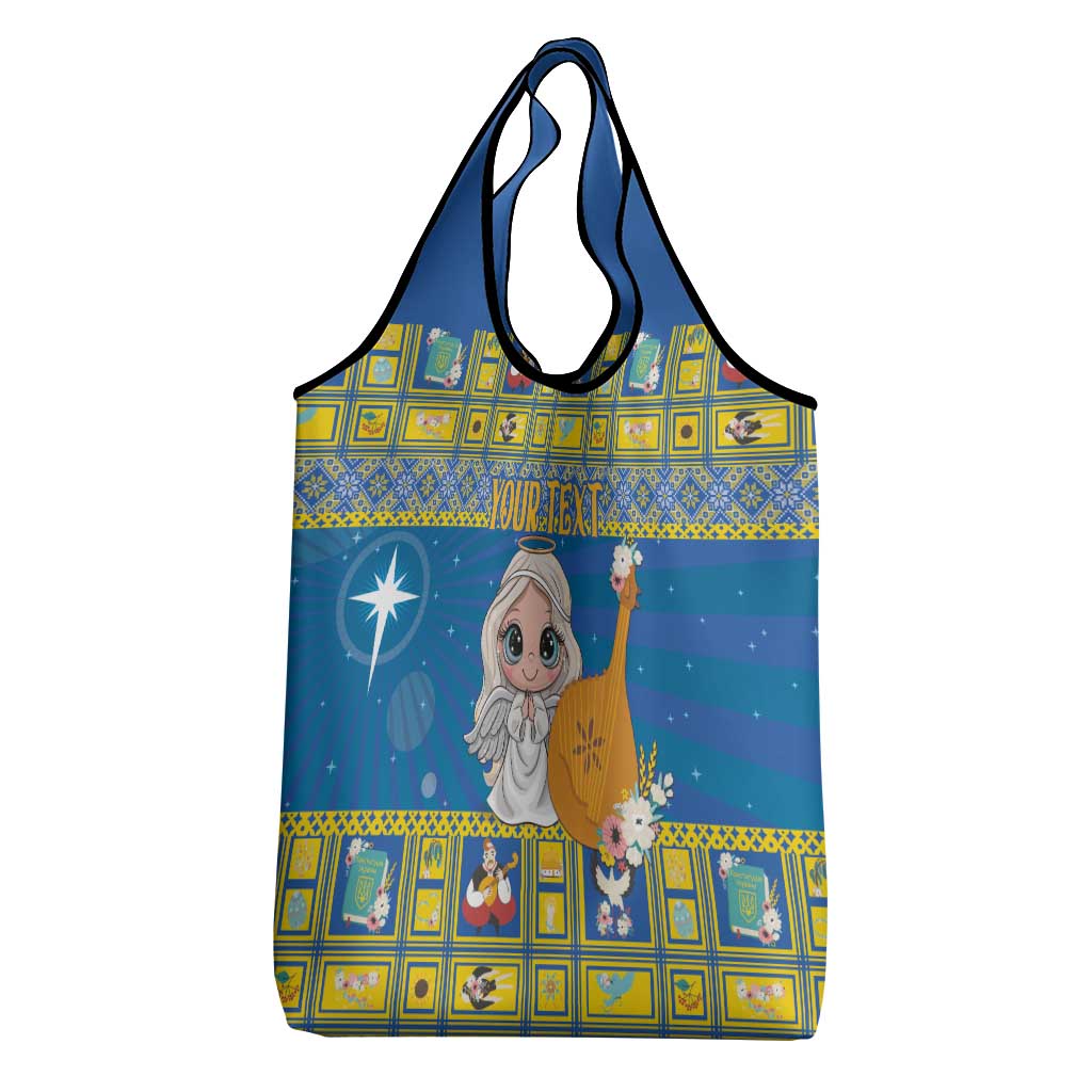 Personalized Ukraine Christmas Grocery Bag Star of Bethlehem With Angle Funny
