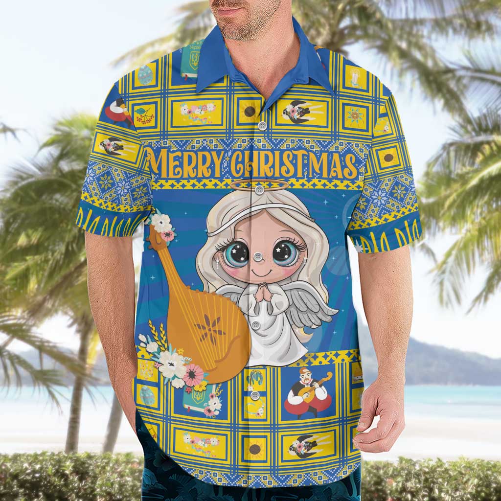 Personalized Ukraine Christmas Hawaiian Shirt Star of Bethlehem With Angle Funny - Wonder Print Shop