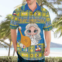 Personalized Ukraine Christmas Hawaiian Shirt Star of Bethlehem With Angle Funny - Wonder Print Shop