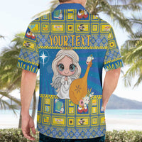 Personalized Ukraine Christmas Hawaiian Shirt Star of Bethlehem With Angle Funny - Wonder Print Shop