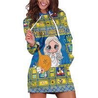 Personalized Ukraine Christmas Hoodie Dress Star of Bethlehem With Angle Funny - Wonder Print Shop