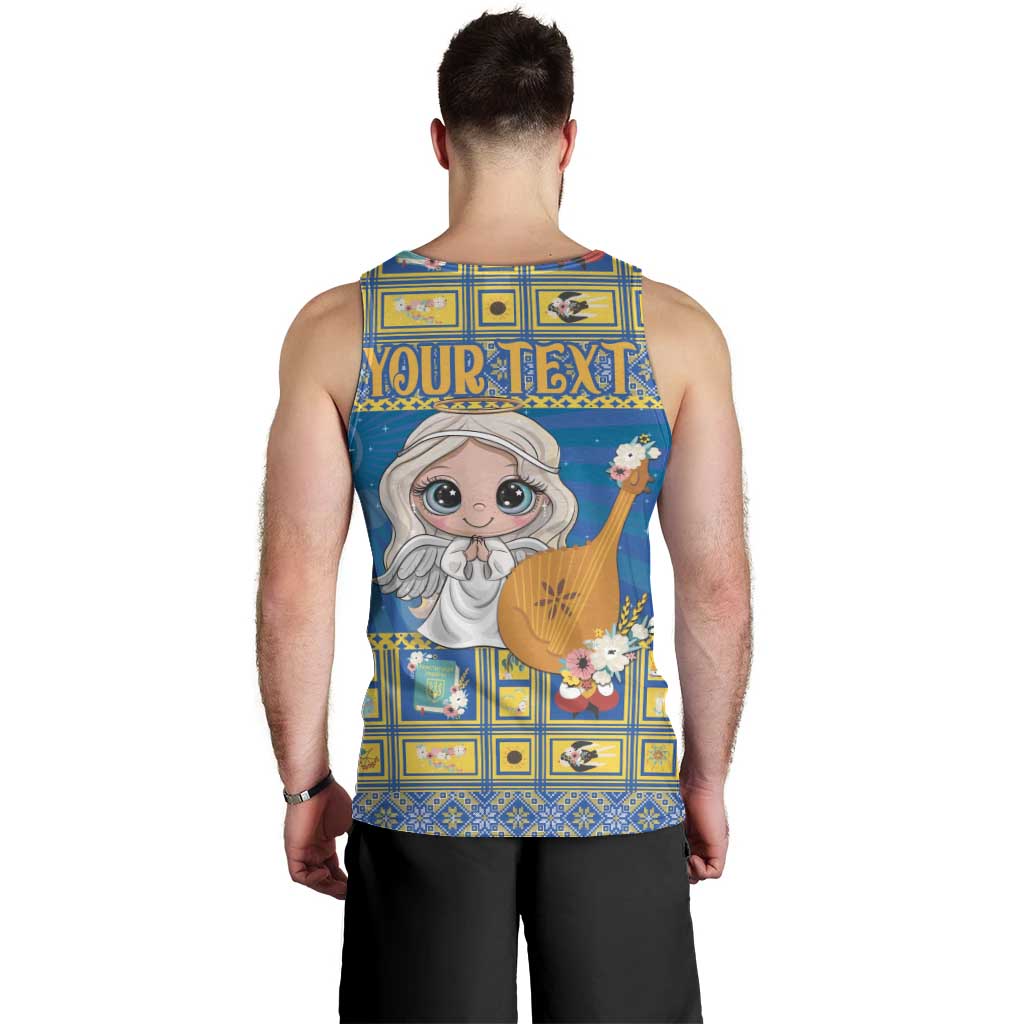 Personalized Ukraine Christmas Men Tank Top Star of Bethlehem With Angle Funny - Wonder Print Shop