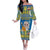 Personalized Ukraine Christmas Off The Shoulder Long Sleeve Dress Star of Bethlehem With Angle Funny - Wonder Print Shop
