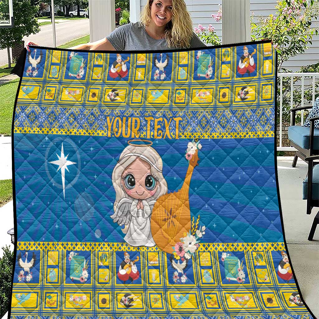 Personalized Ukraine Christmas Quilt Star of Bethlehem With Angle Funny - Wonder Print Shop