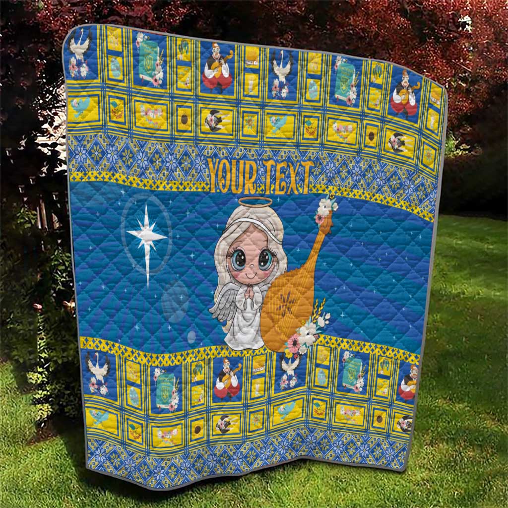 Personalized Ukraine Christmas Quilt Star of Bethlehem With Angle Funny - Wonder Print Shop
