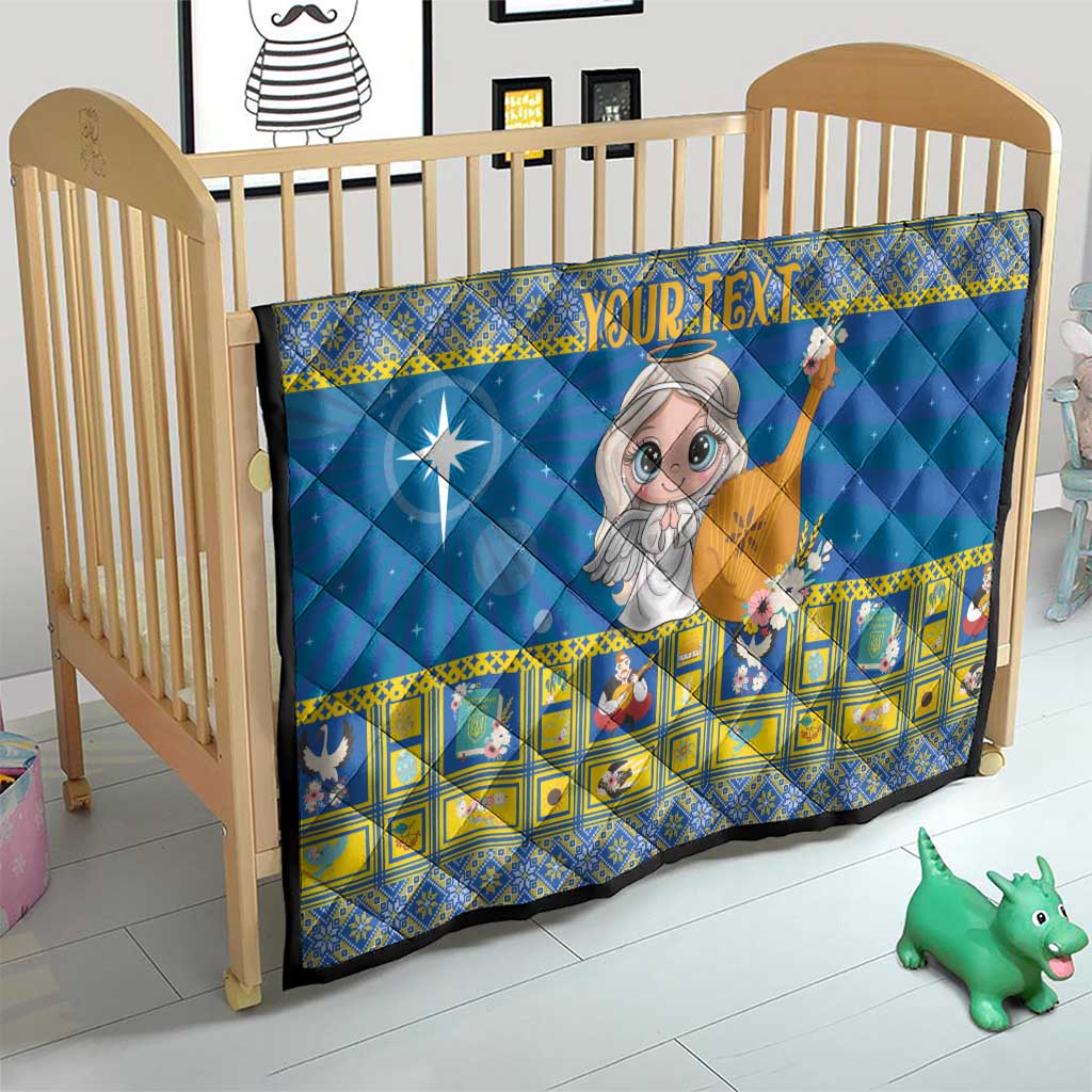 Personalized Ukraine Christmas Quilt Star of Bethlehem With Angle Funny - Wonder Print Shop