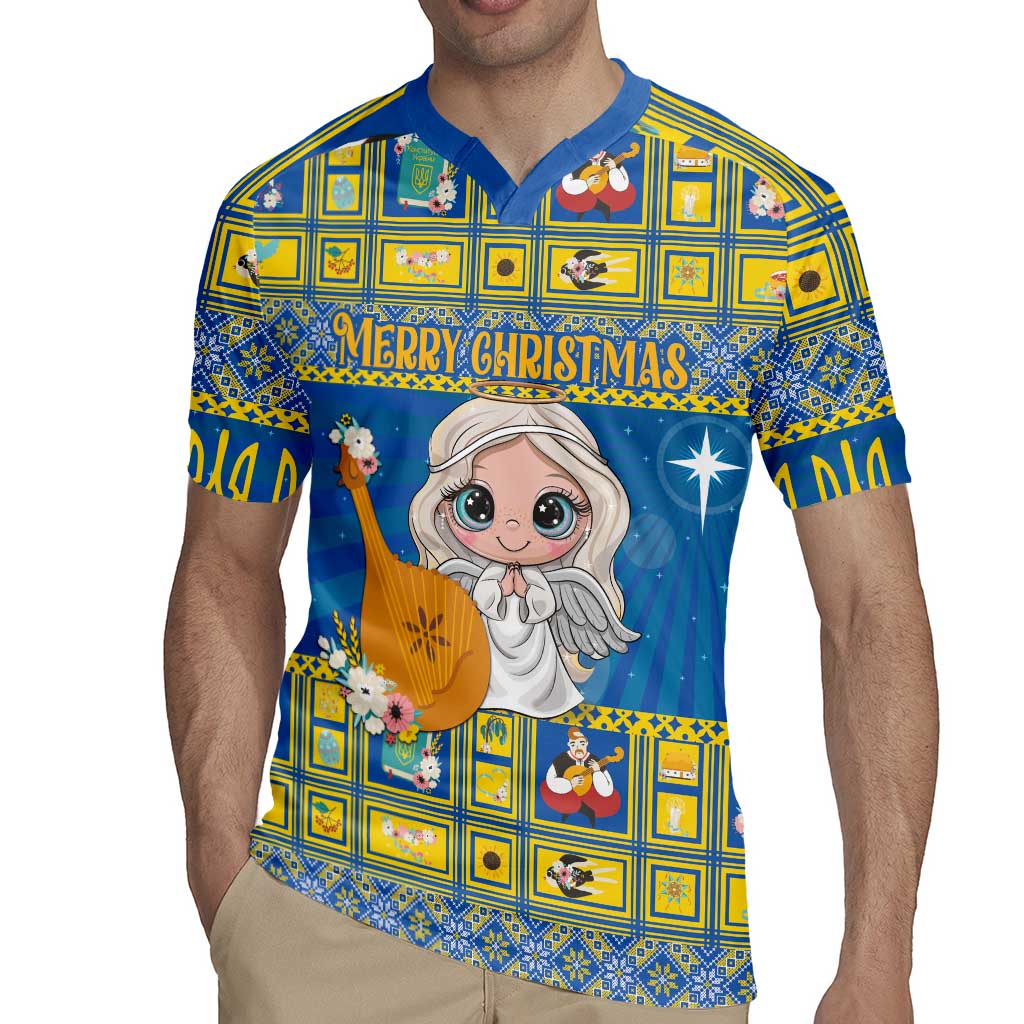 Personalized Ukraine Christmas Rugby Jersey Star of Bethlehem With Angle Funny - Wonder Print Shop