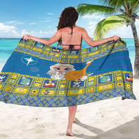 Personalized Ukraine Christmas Sarong Star of Bethlehem With Angle Funny - Wonder Print Shop