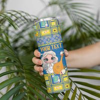 Personalized Ukraine Christmas Skinny Tumbler Star of Bethlehem With Angle Funny - Wonder Print Shop