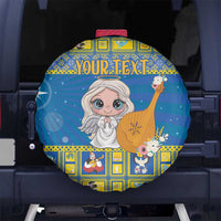 Personalized Ukraine Christmas Spare Tire Cover Star of Bethlehem With Angle Funny - Wonder Print Shop