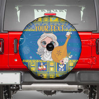 Personalized Ukraine Christmas Spare Tire Cover Star of Bethlehem With Angle Funny - Wonder Print Shop
