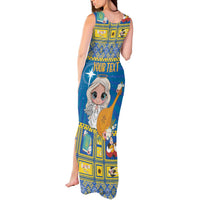 Personalized Ukraine Christmas Tank Maxi Dress Star of Bethlehem With Angle Funny - Wonder Print Shop