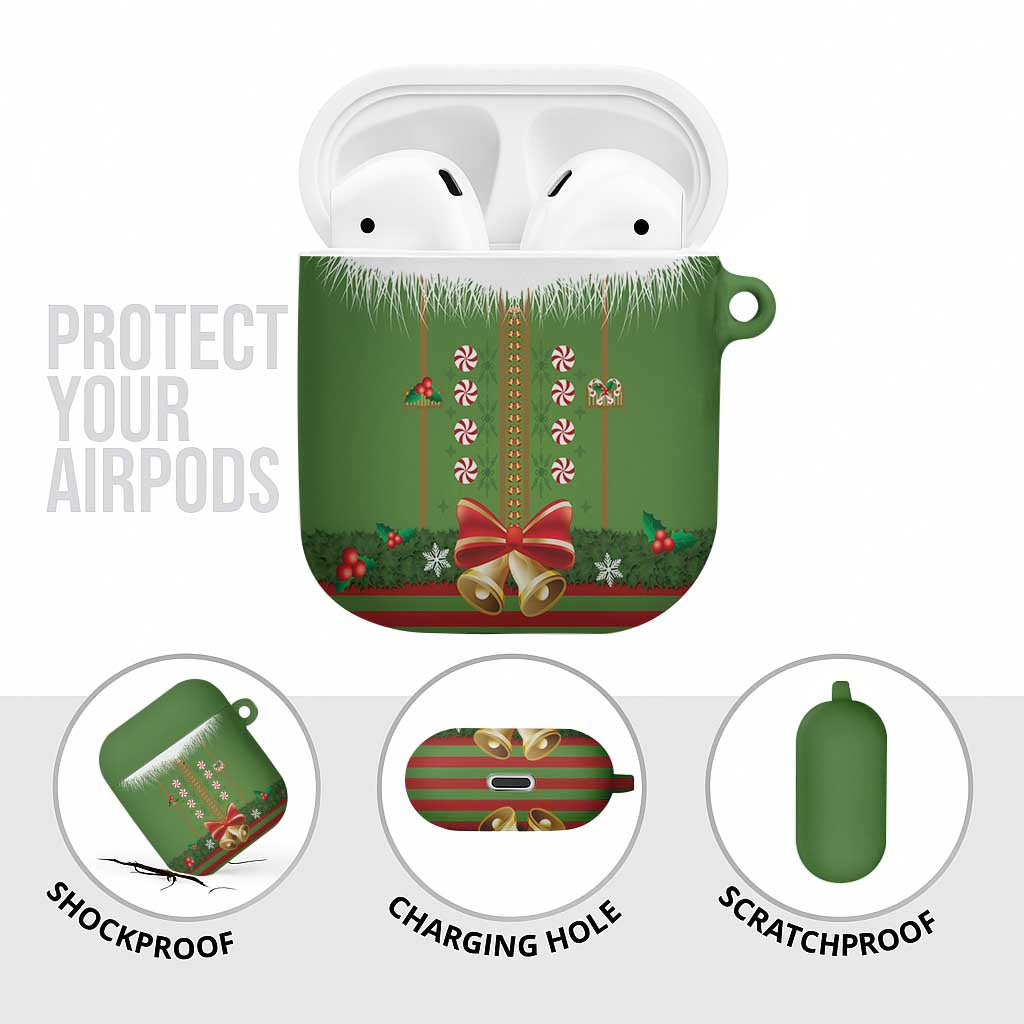 Christmas Costume Elf AirPods Case Santa Little Helper Green - Wonder Print Shop