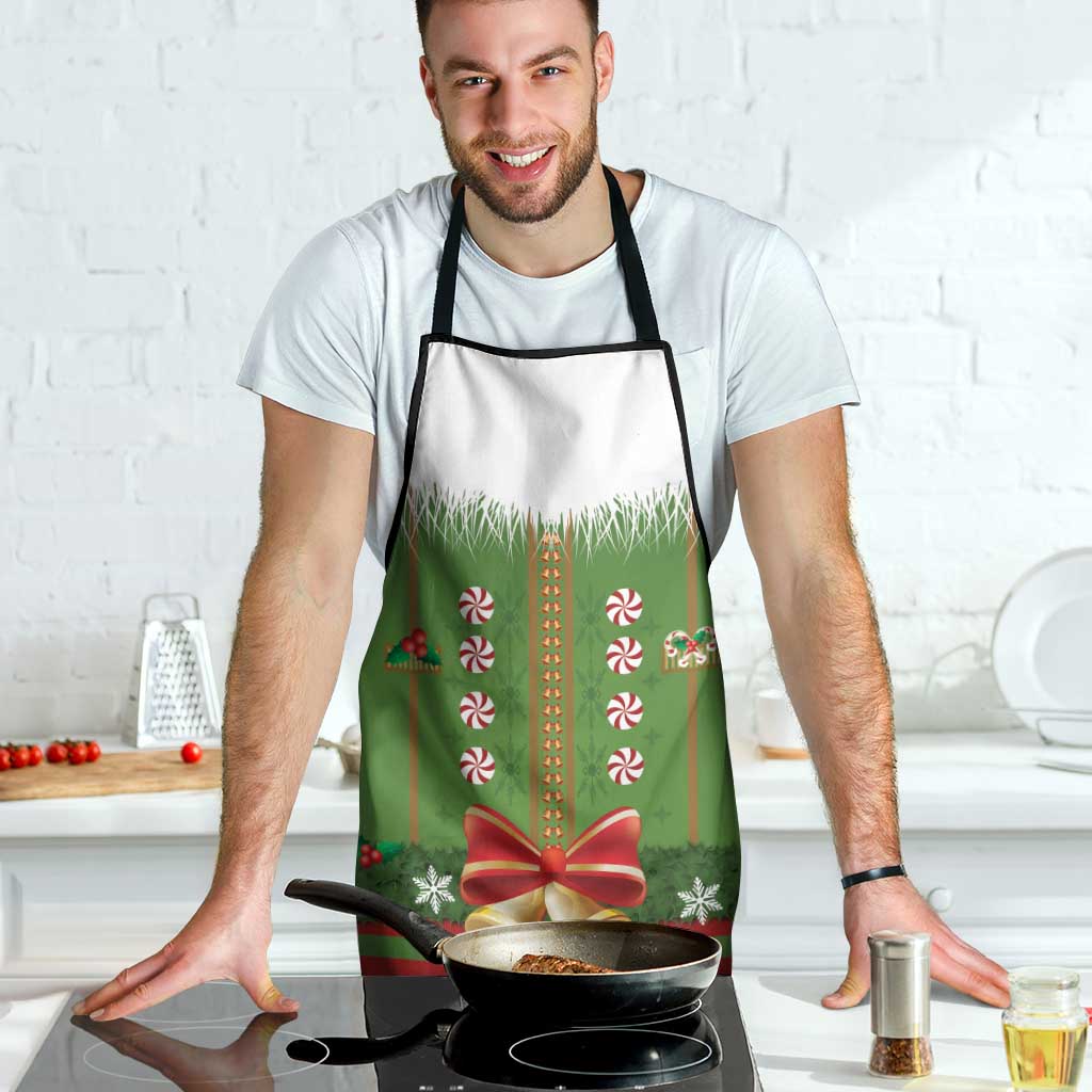Christmas Costume Elf Apron Santa Little Helper Green - Wonder Print Shop