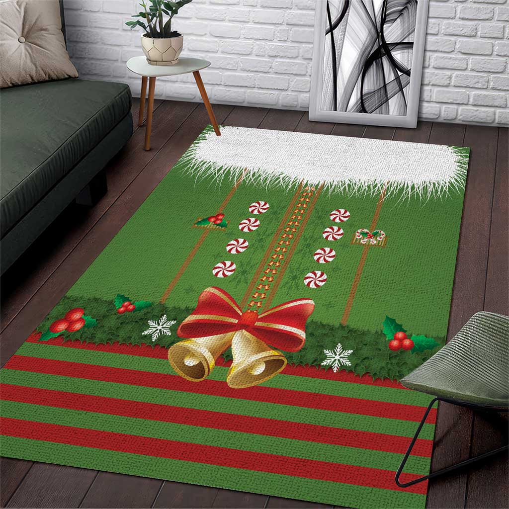 Christmas Costume Elf Area Rug Santa Little Helper Green - Wonder Print Shop