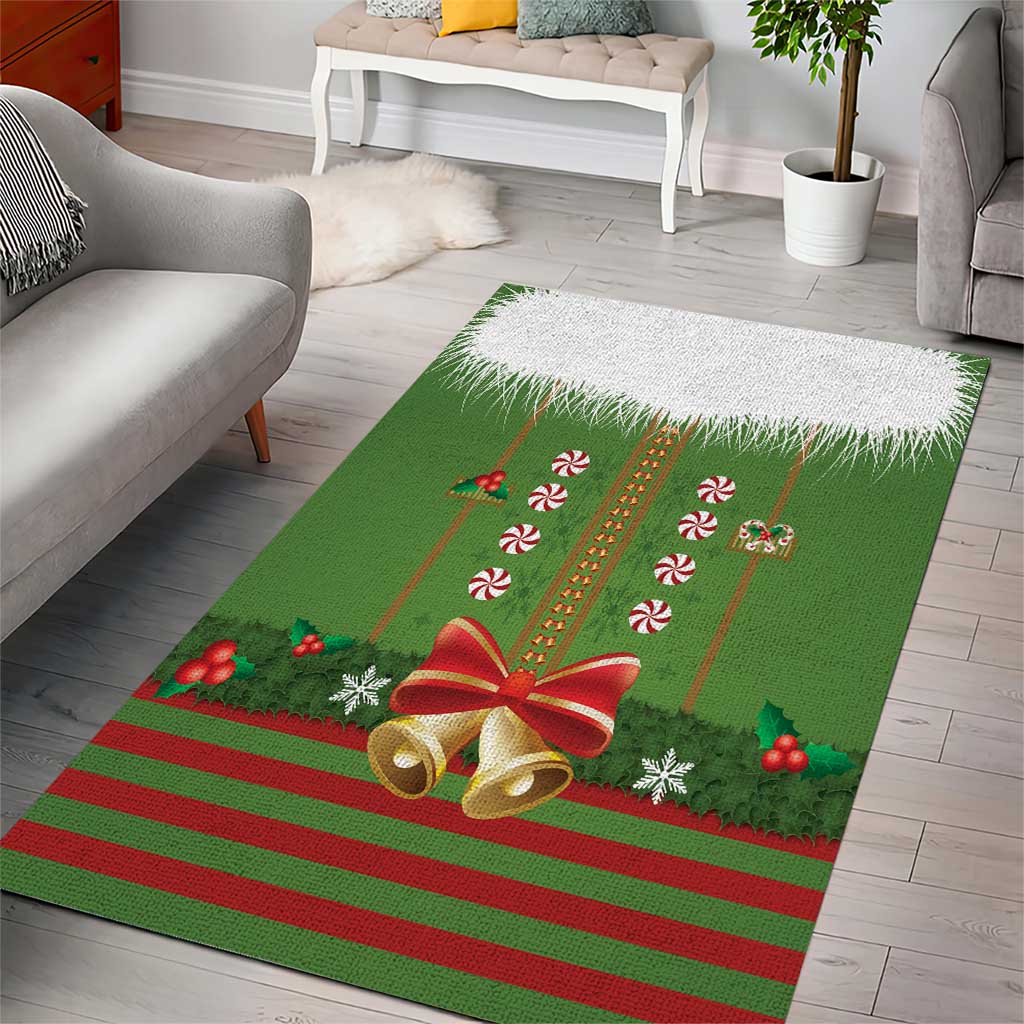 Christmas Costume Elf Area Rug Santa Little Helper Green - Wonder Print Shop