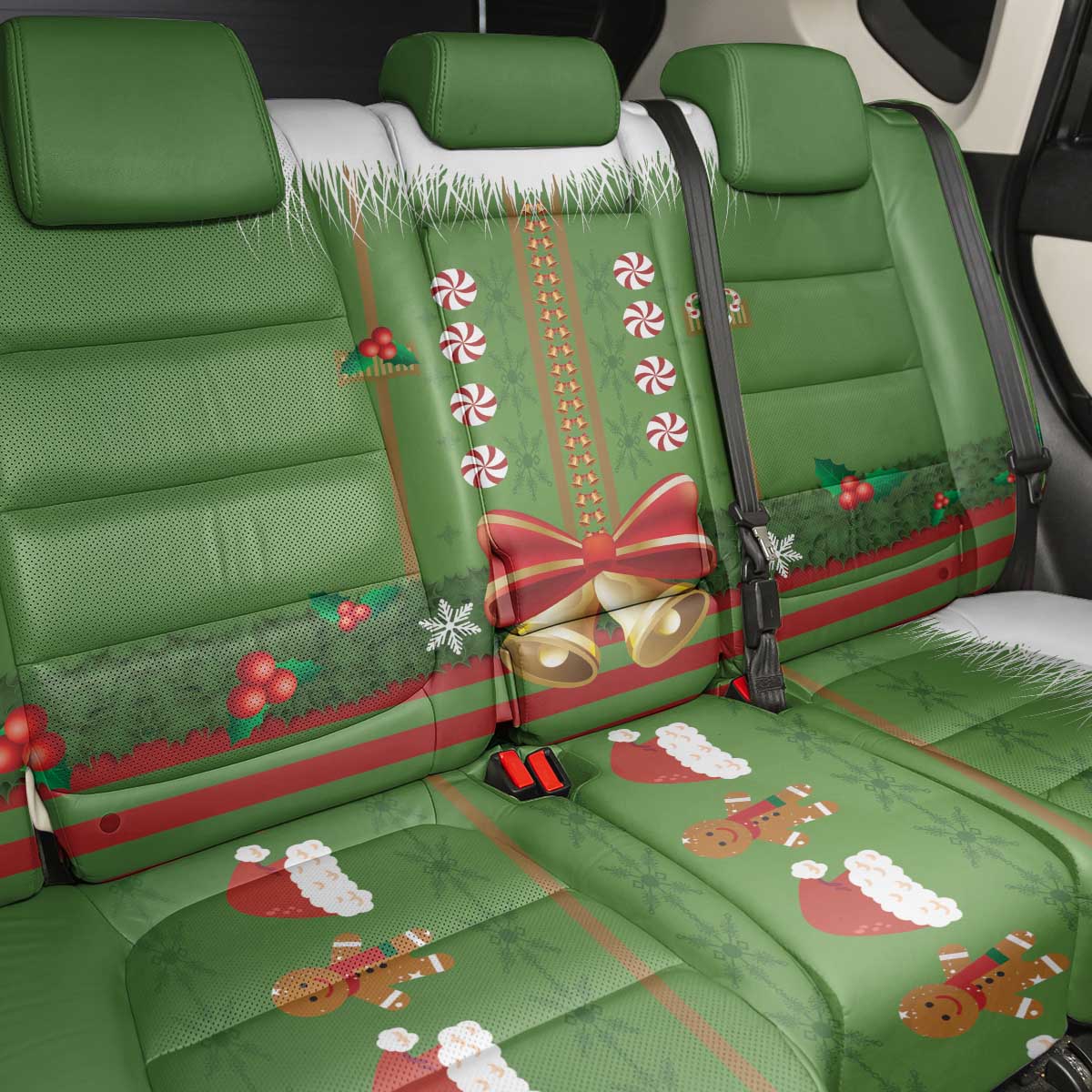 Christmas Costume Elf Back Car Seat Cover Santa Little Helper Green - Wonder Print Shop