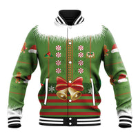 Christmas Costume Elf Baseball Jacket Santa Little Helper Green - Wonder Print Shop