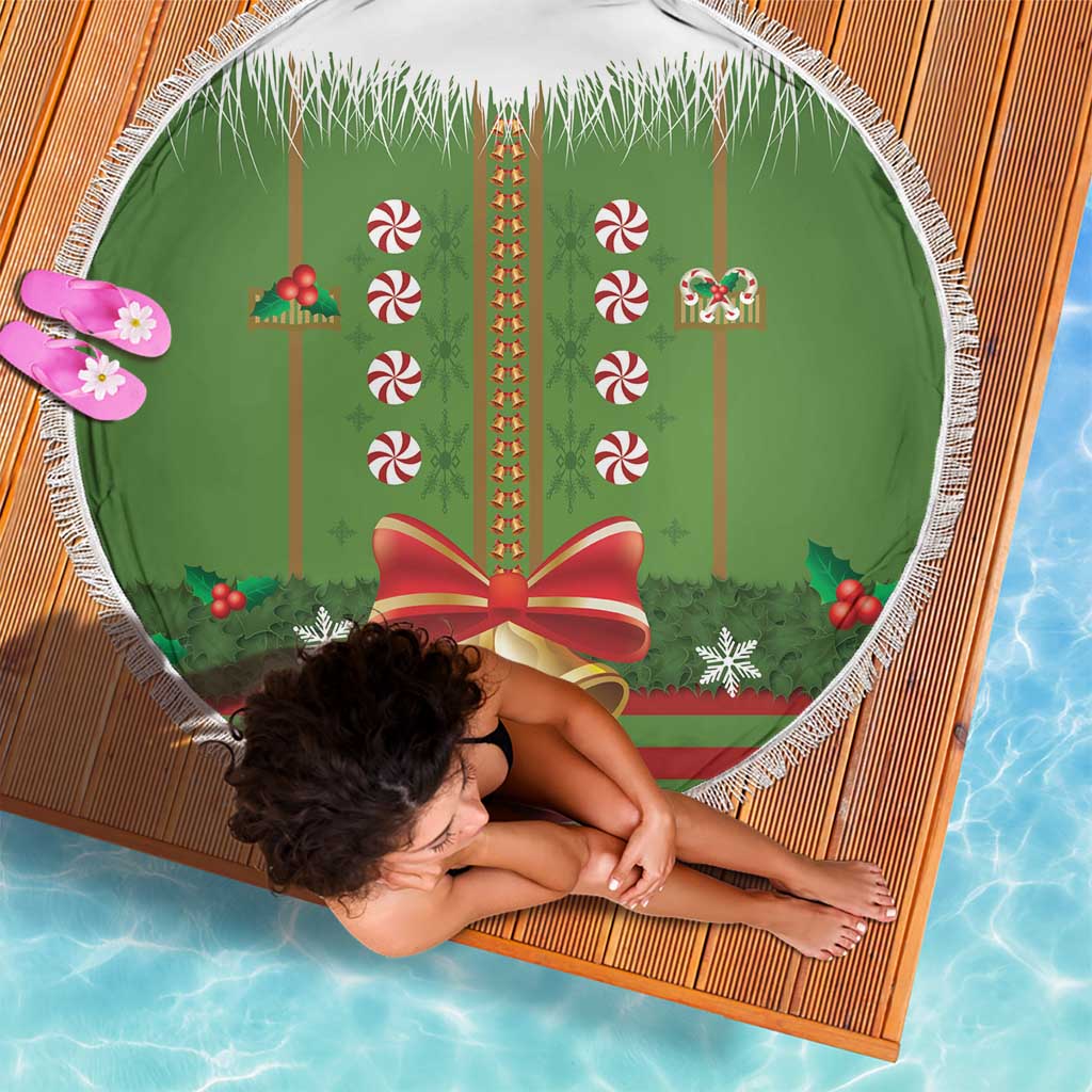Christmas Costume Elf Beach Blanket Santa Little Helper Green - Wonder Print Shop