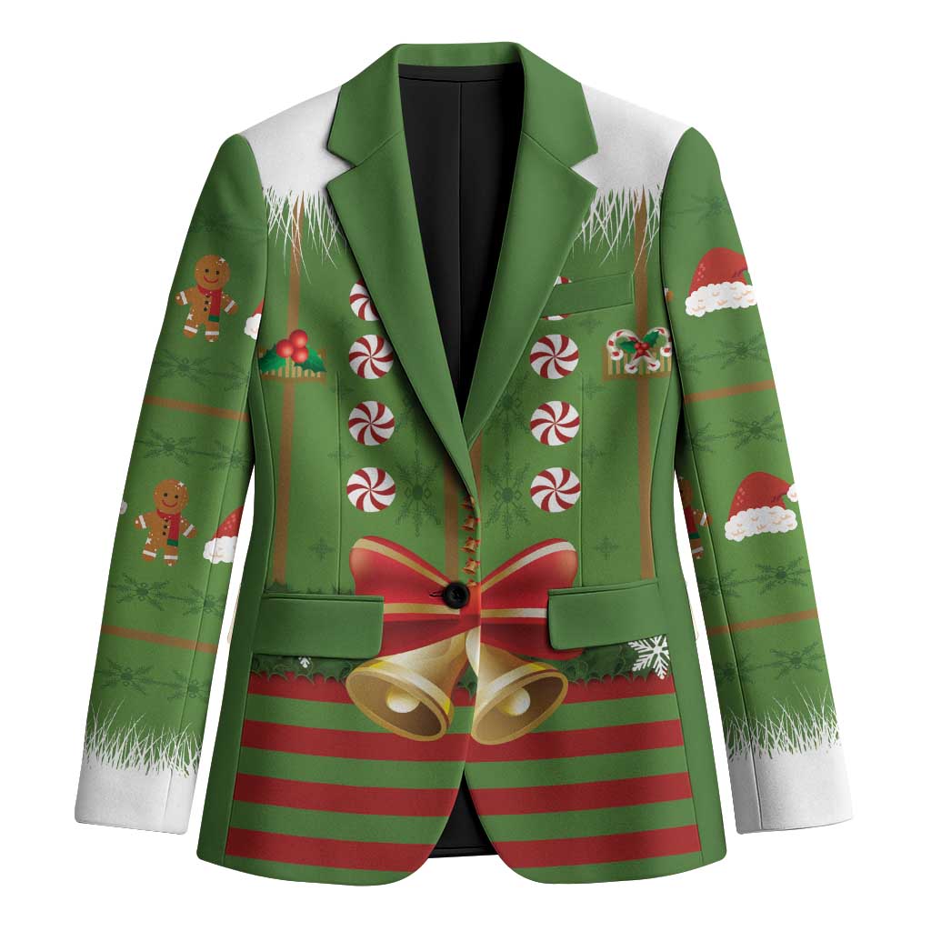 Christmas Costume Elf Blazer Santa Little Helper Green - Wonder Print Shop
