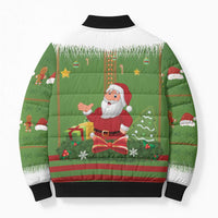 Christmas Costume Elf Bomber Puffer Jacket Santa Little Helper Green - Wonder Print Shop