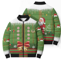 Christmas Costume Elf Bomber Puffer Jacket Santa Little Helper Green - Wonder Print Shop