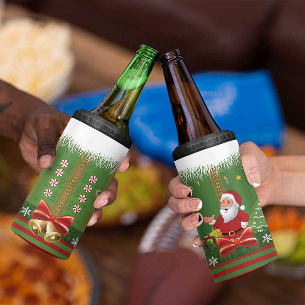 Christmas Costume Elf 4 in 1 Can Cooler Tumbler Santa Little Helper Green - Wonder Print Shop