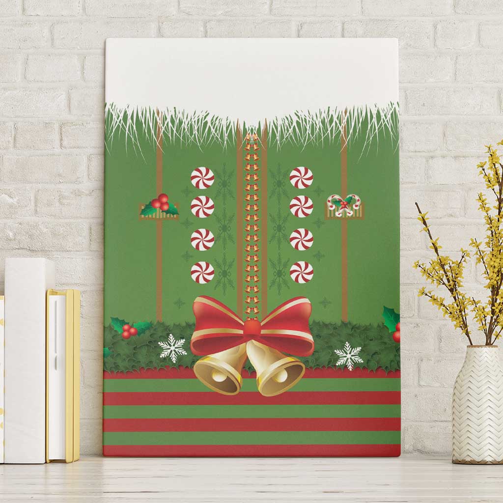 Christmas Costume Elf Canvas Wall Art Santa Little Helper Green - Wonder Print Shop