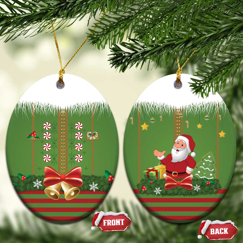 Christmas Costume Elf Ceramic Ornament Santa Little Helper Green - Wonder Print Shop