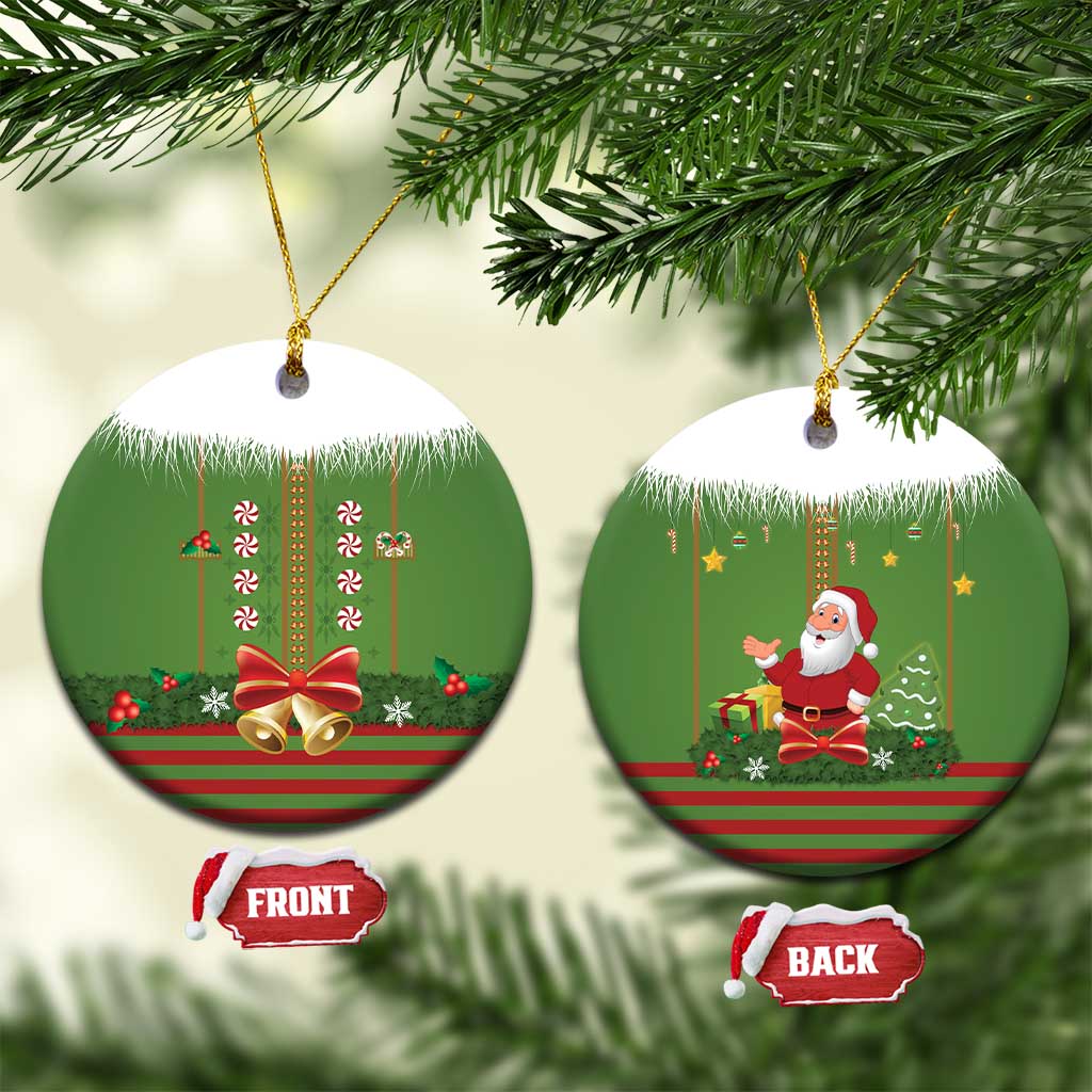 Christmas Costume Elf Ceramic Ornament Santa Little Helper Green - Wonder Print Shop