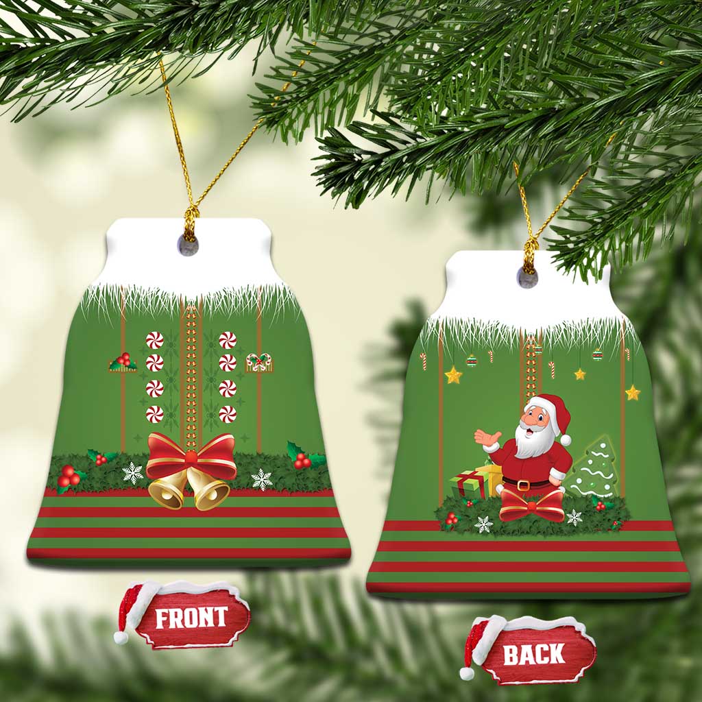 Christmas Costume Elf Ceramic Ornament Santa Little Helper Green - Wonder Print Shop