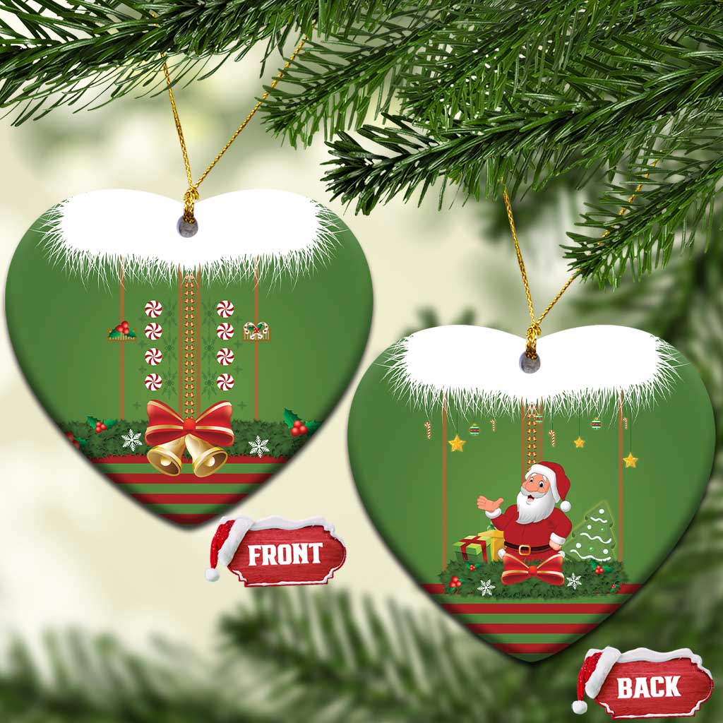 Christmas Costume Elf Ceramic Ornament Santa Little Helper Green - Wonder Print Shop