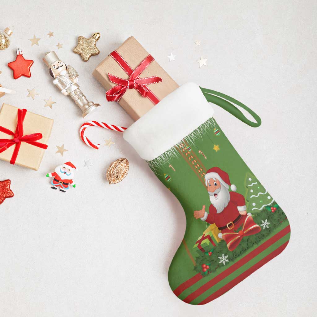 Christmas Costume Elf Christmas Stocking Santa Little Helper Green - Wonder Print Shop
