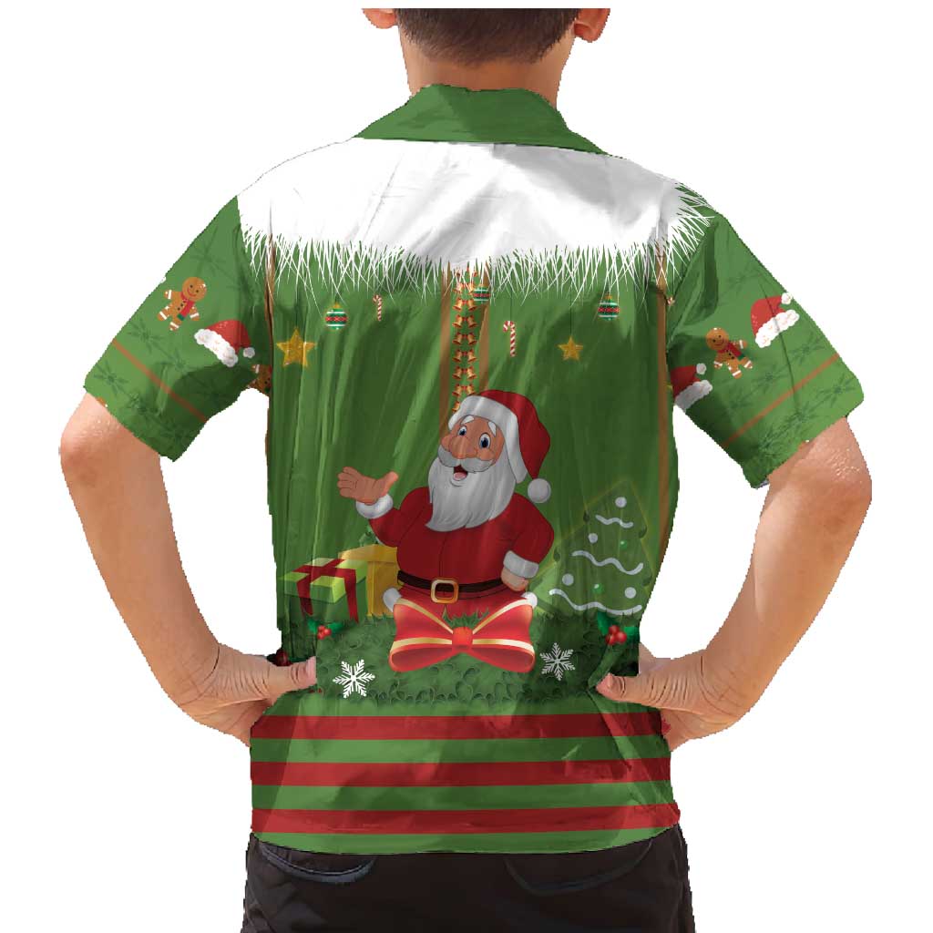 Christmas Costume Elf Family Matching Mermaid Dress and Hawaiian Shirt Santa Little Helper Green - Wonder Print Shop