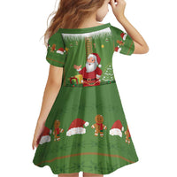Christmas Costume Elf Family Matching Mermaid Dress and Hawaiian Shirt Santa Little Helper Green - Wonder Print Shop