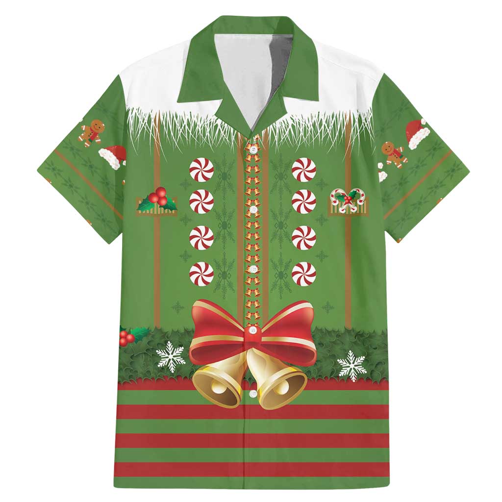 Christmas Costume Elf Family Matching Mermaid Dress and Hawaiian Shirt Santa Little Helper Green - Wonder Print Shop