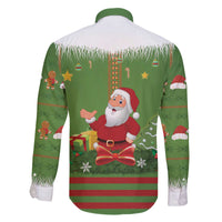 Christmas Costume Elf Family Matching Off The Shoulder Long Sleeve Dress and Hawaiian Shirt Santa Little Helper Green - Wonder Print Shop