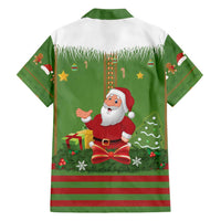 Christmas Costume Elf Family Matching Off Shoulder Maxi Dress and Hawaiian Shirt Santa Little Helper Green - Wonder Print Shop