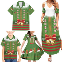 Christmas Costume Elf Family Matching Summer Maxi Dress and Hawaiian Shirt Santa Little Helper Green - Wonder Print Shop