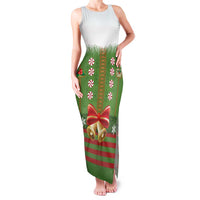 Christmas Costume Elf Family Matching Tank Maxi Dress and Hawaiian Shirt Santa Little Helper Green - Wonder Print Shop