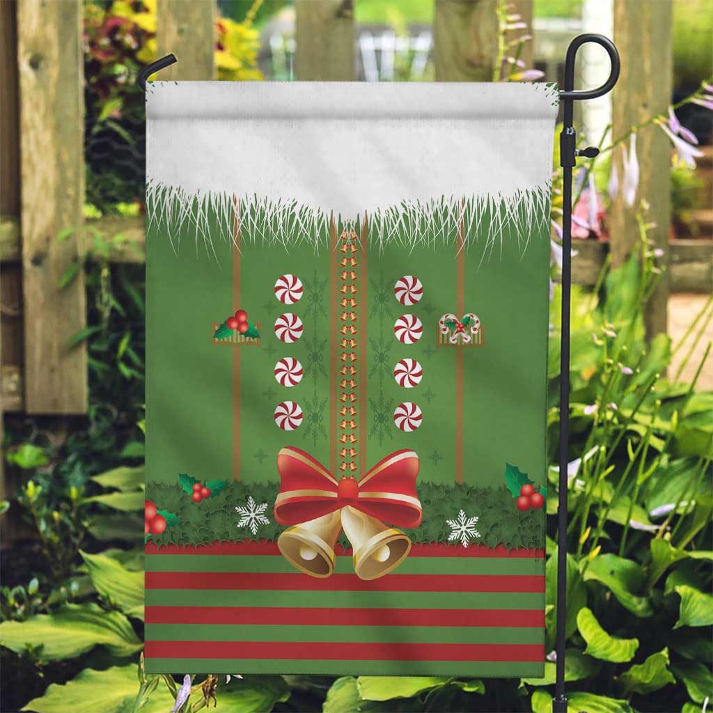 Christmas Costume Elf Garden Flag Santa Little Helper Green - Wonder Print Shop