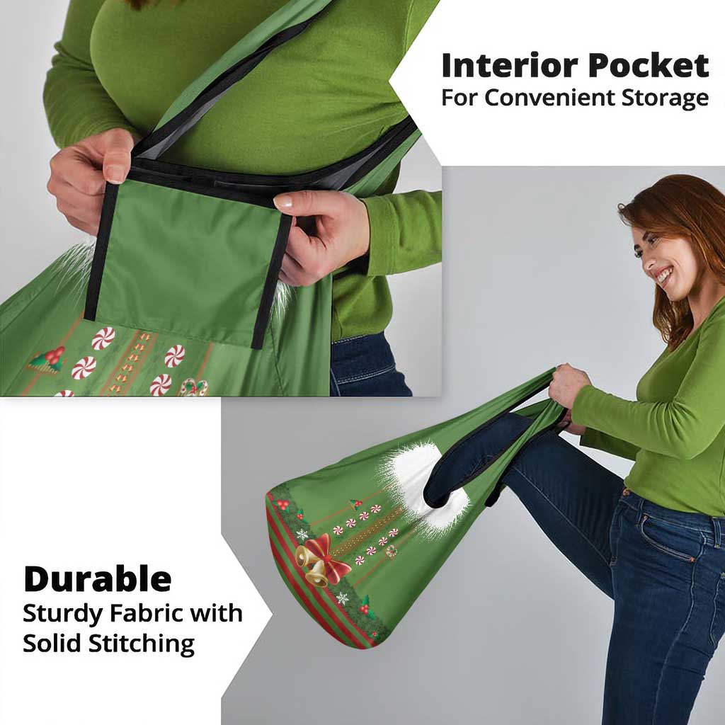 Christmas Costume Elf Grocery Bag Santa Little Helper Green - Wonder Print Shop