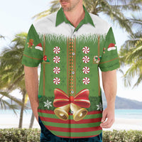 Christmas Costume Elf Hawaiian Shirt Santa Little Helper Green - Wonder Print Shop