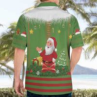 Christmas Costume Elf Hawaiian Shirt Santa Little Helper Green - Wonder Print Shop