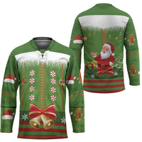 Christmas Costume Elf Hockey Jersey Santa Little Helper Green - Wonder Print Shop