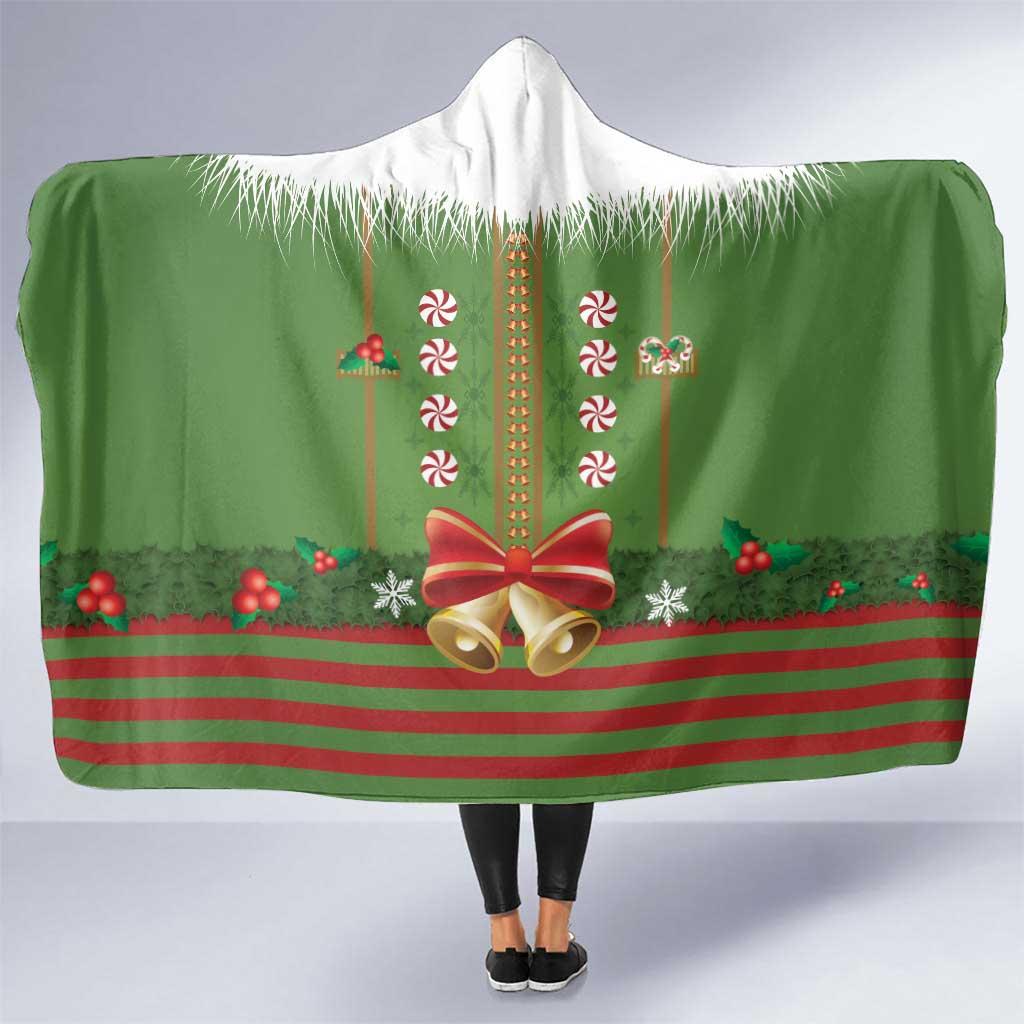 Christmas Costume Elf Hooded Blanket Santa Little Helper Green - Wonder Print Shop