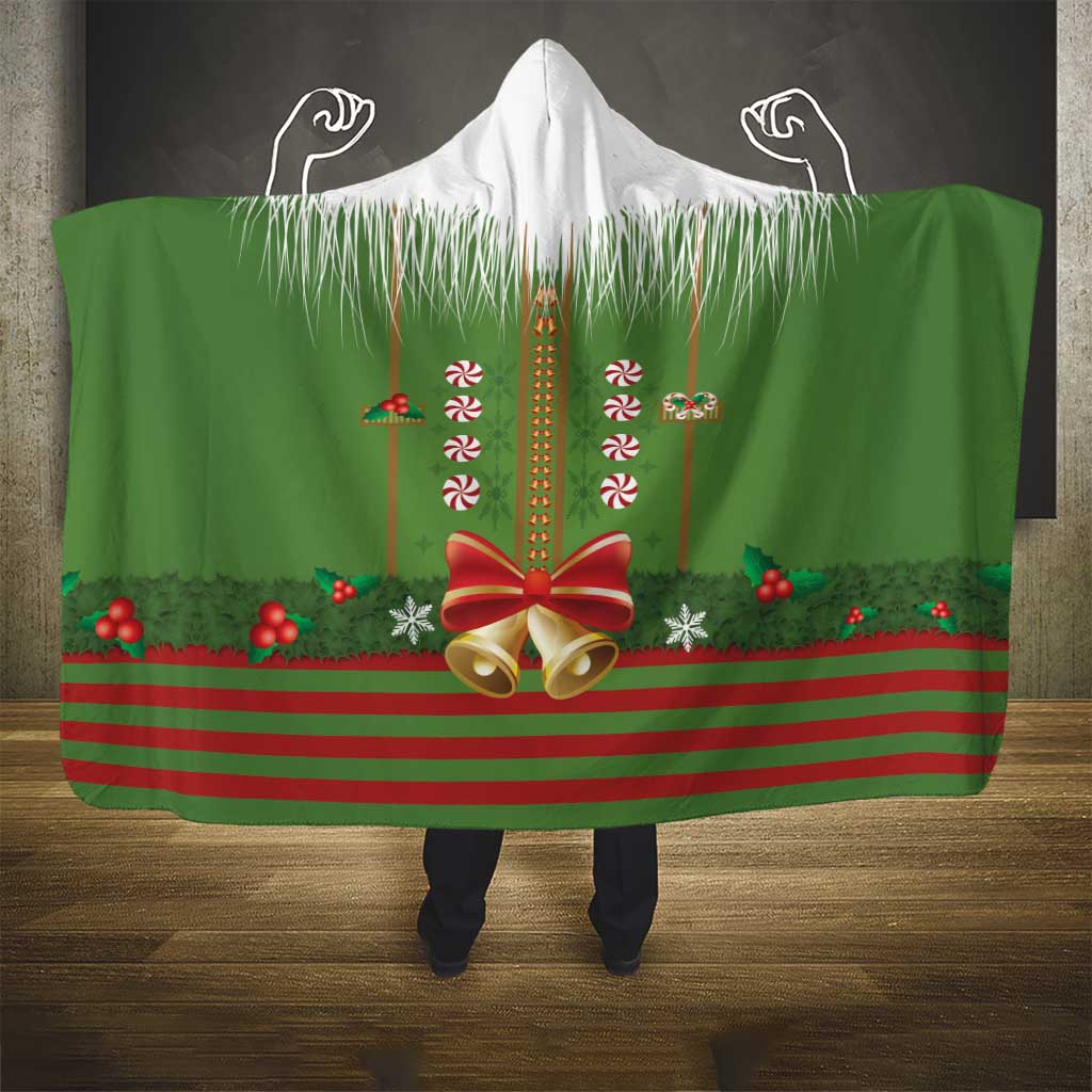 Christmas Costume Elf Hooded Blanket Santa Little Helper Green - Wonder Print Shop