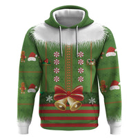 Christmas Costume Elf Hoodie Santa Little Helper Green - Wonder Print Shop