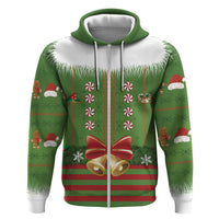 Christmas Costume Elf Hoodie Santa Little Helper Green - Wonder Print Shop